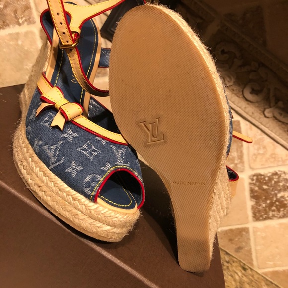 COPY - COPY - Louis Vuitton denim wedge - Picture 5 of 8